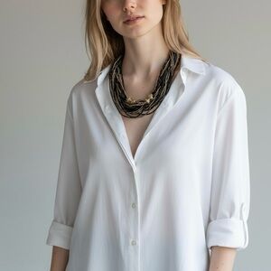 Multi-Strand Beaded Necklace Brown Gold 34” Layered Boho Statement Jewelry